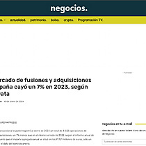 El mercado de fusiones y adquisiciones en Espaa cay un 7% en 2023, segn TTR Data